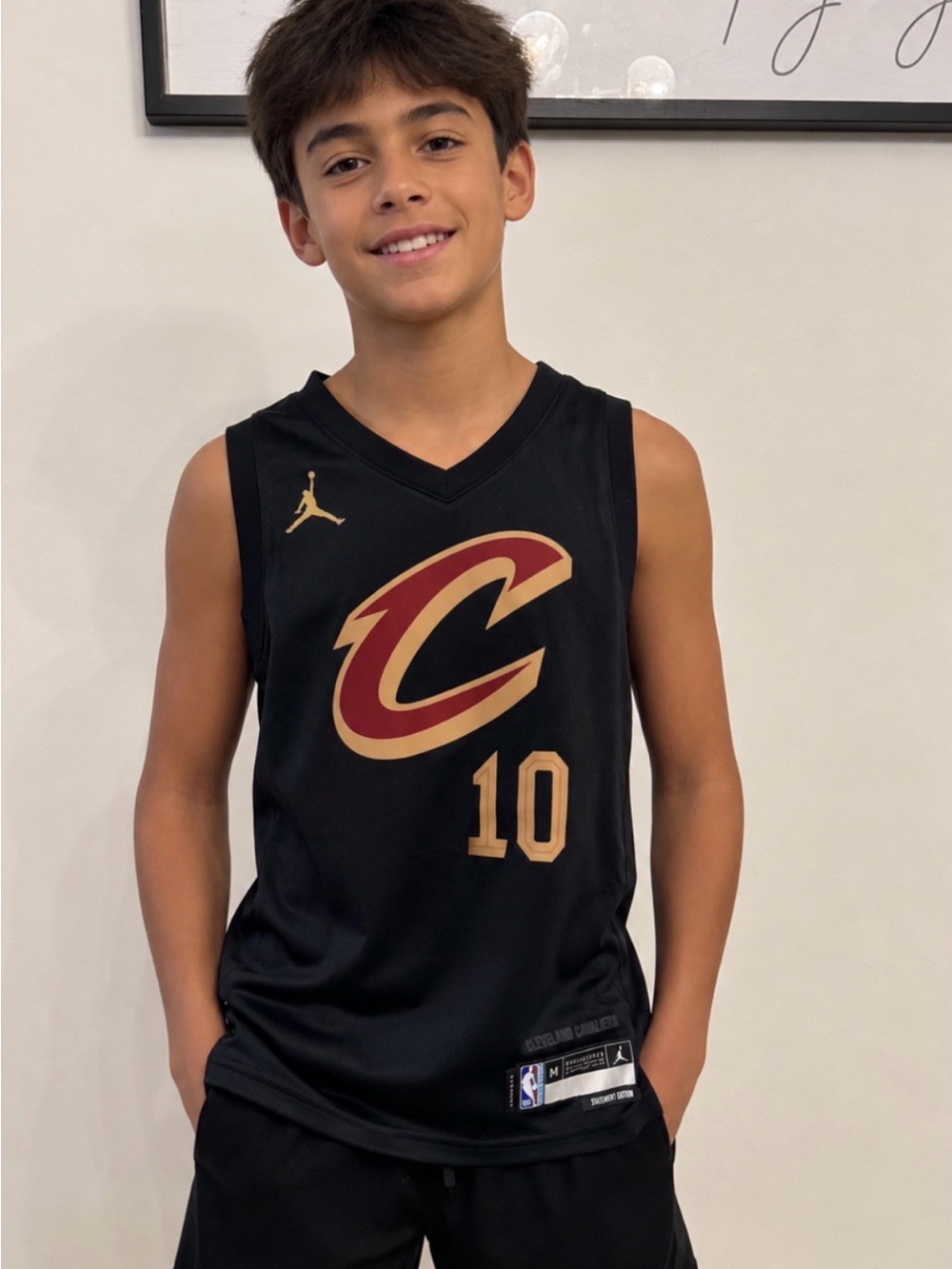 Jordan Youth Cleveland Cavaliers Darius Garland #10 Statement Jersey Black M
